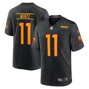 NWT Nike Wentz Washington Commanders Alternate Game Player Jersey Black Small